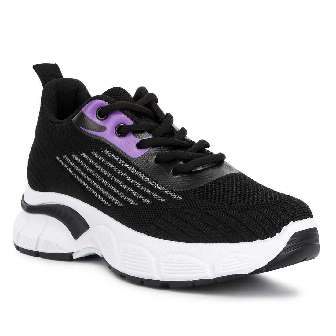 lug sole athletic sneakers#color_black