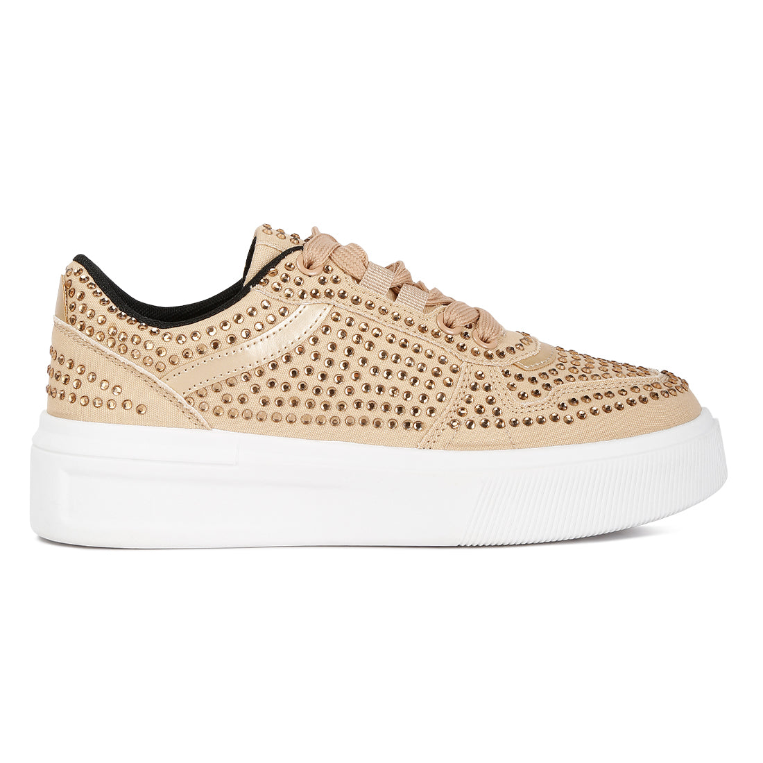 embellished chunky sole sneakers#color_beige