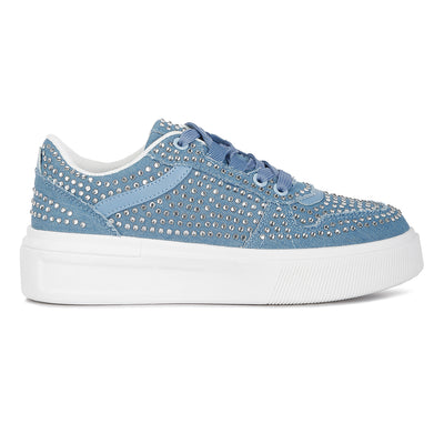 embellished chunky sole sneakers#color_light-blue
