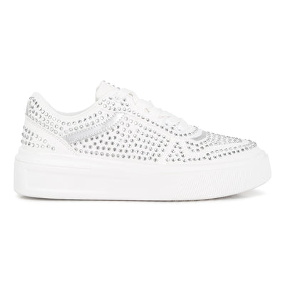 embellished chunky sole sneakers#color_white