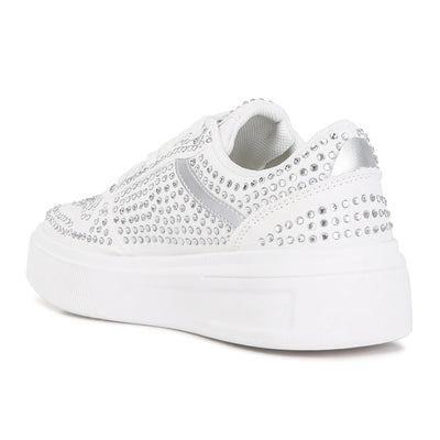 embellished chunky sole sneakers#color_white