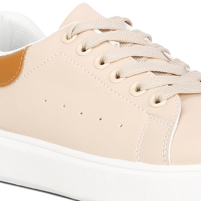 comfortable lace up sneakers#color_beige