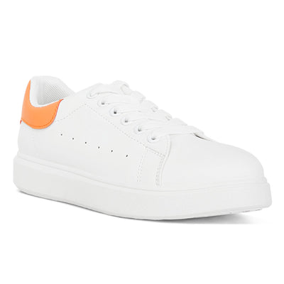 comfortable lace up sneakers#color_white