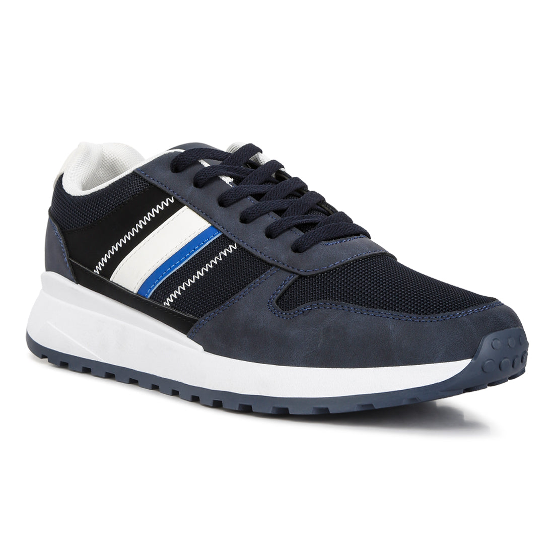lug sole casual sneakers#color_navy
