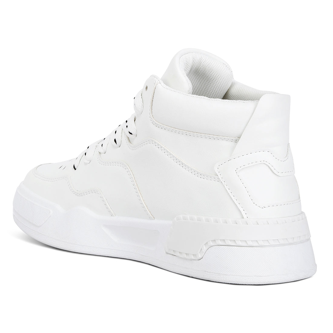 panelling detail ankle length sneakers#color_white