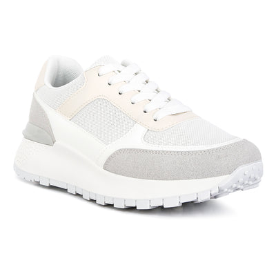 the non-ordinary lace up sneakers#color_white