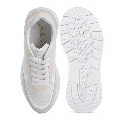 the non-ordinary lace up sneakers#color_white