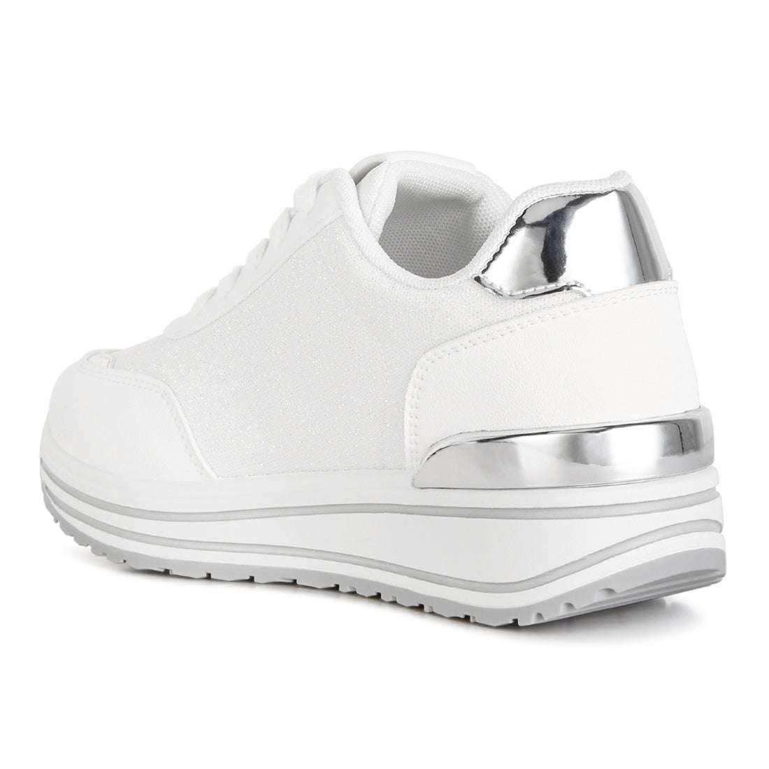 metallic panel platform sneakers#color_white