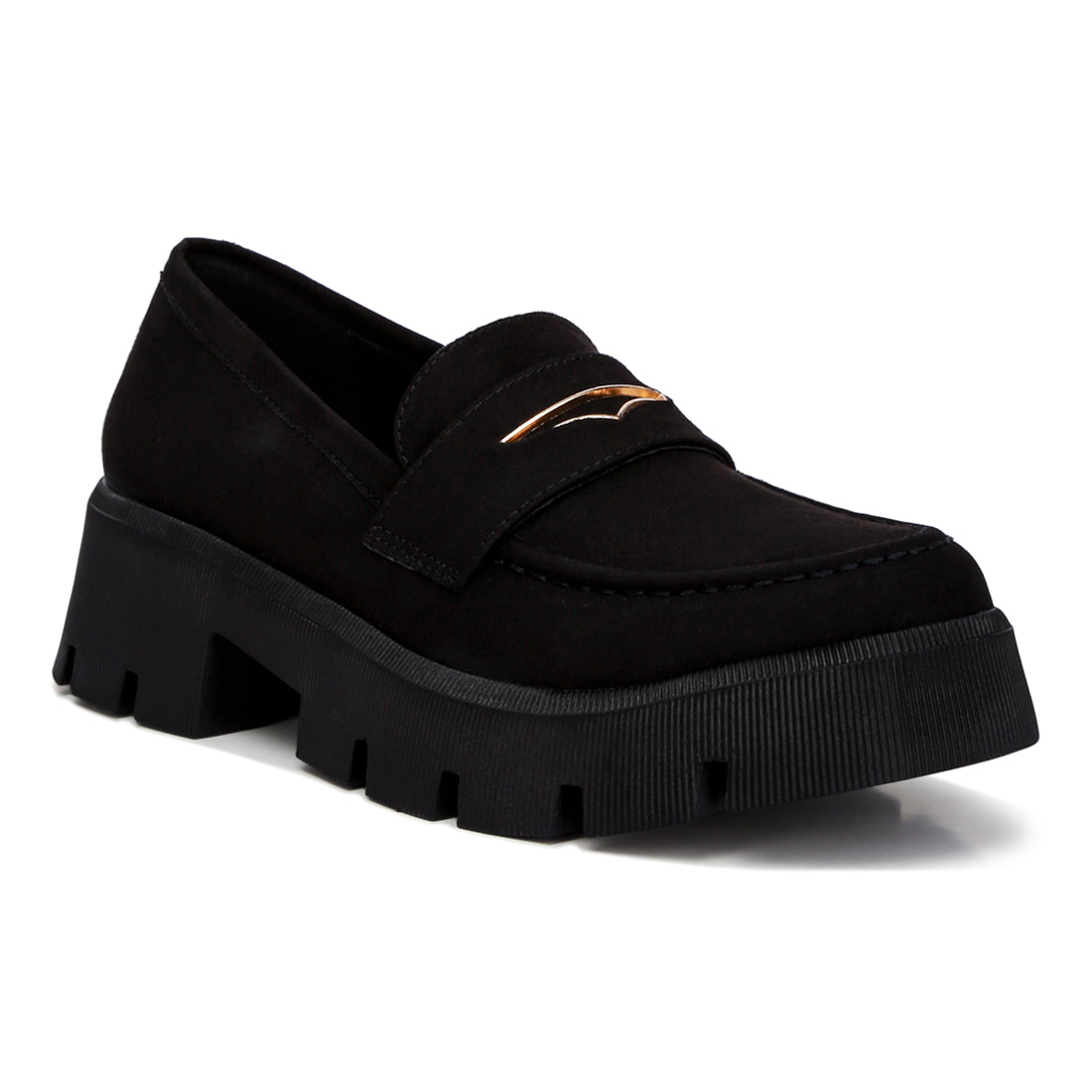 micro suede chunky loafers#color_black
