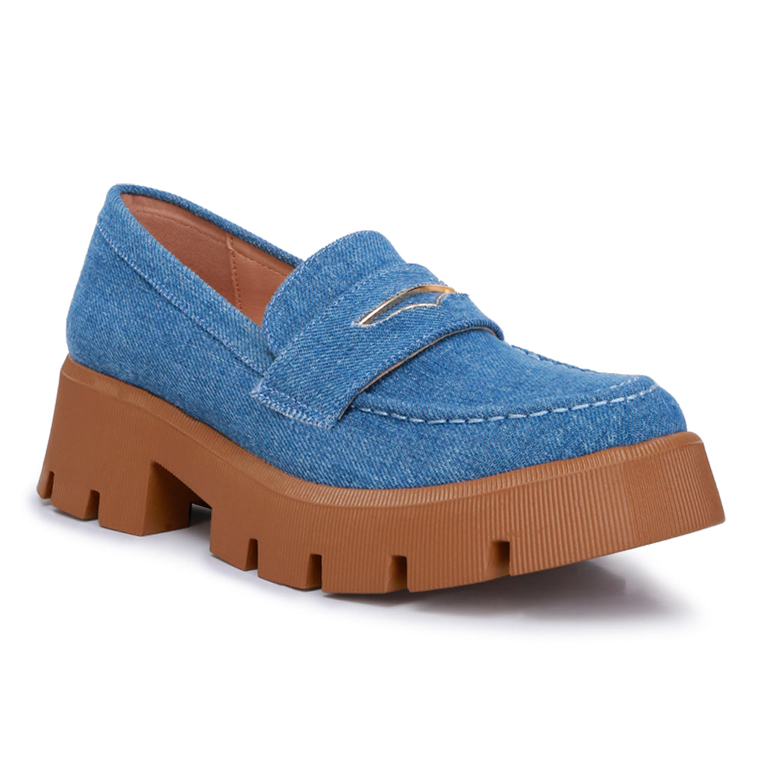 micro suede chunky loafers#color_blue