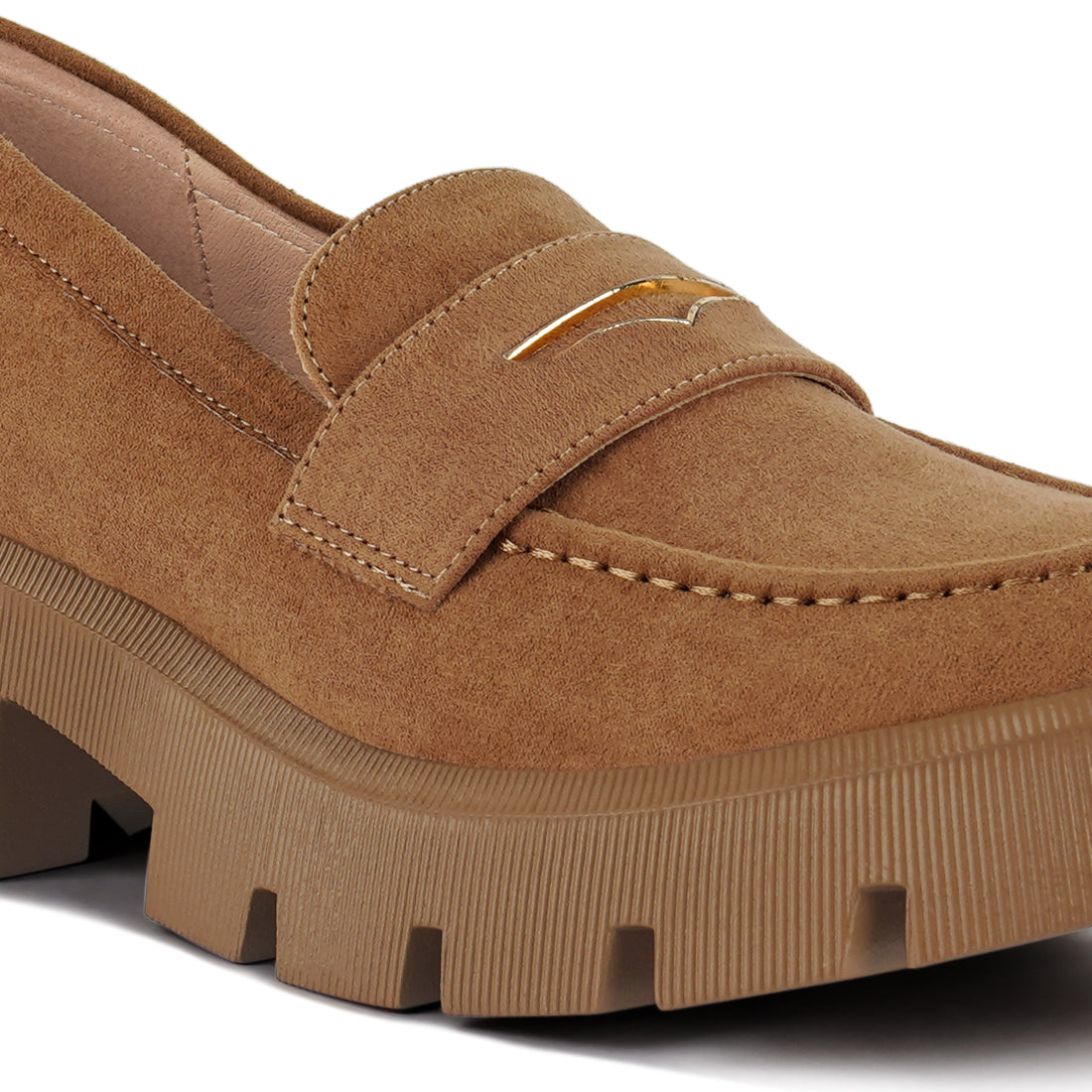 micro suede chunky loafers#color_tan