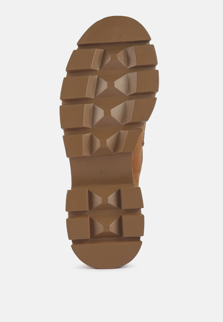 women micro suede chunky loafers#color_tan