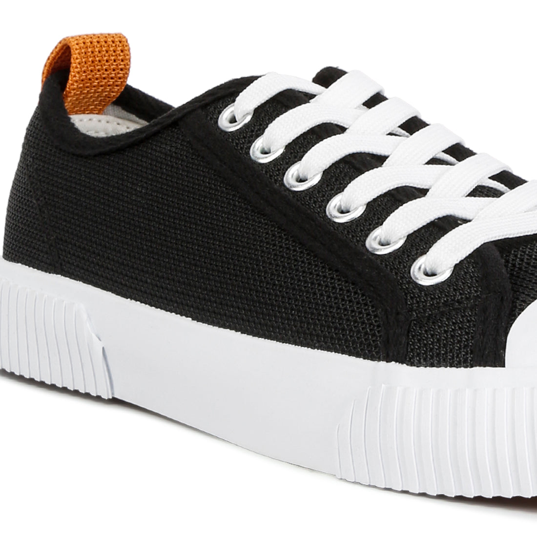 chunky sole knitted textile sneakers#color_black