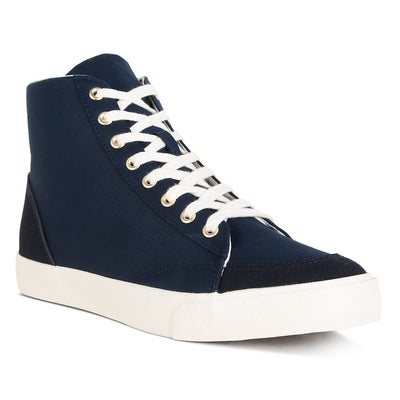 ankle length solid sneakers#color_navy