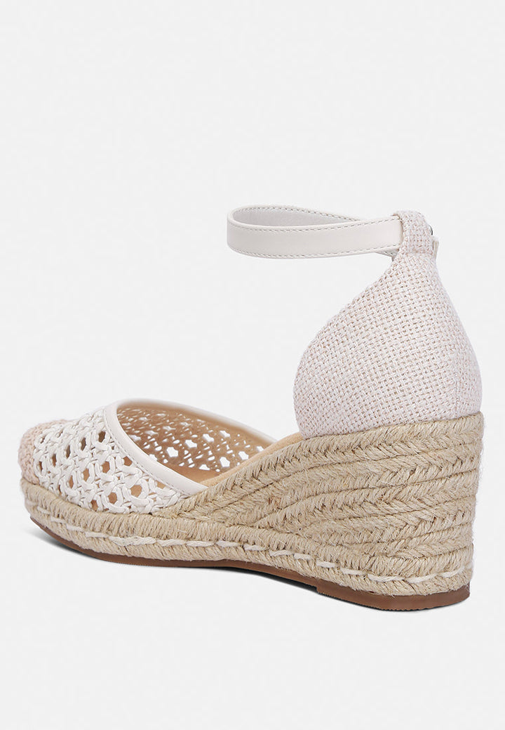 pin buckle wedge heel espradilles#color_white