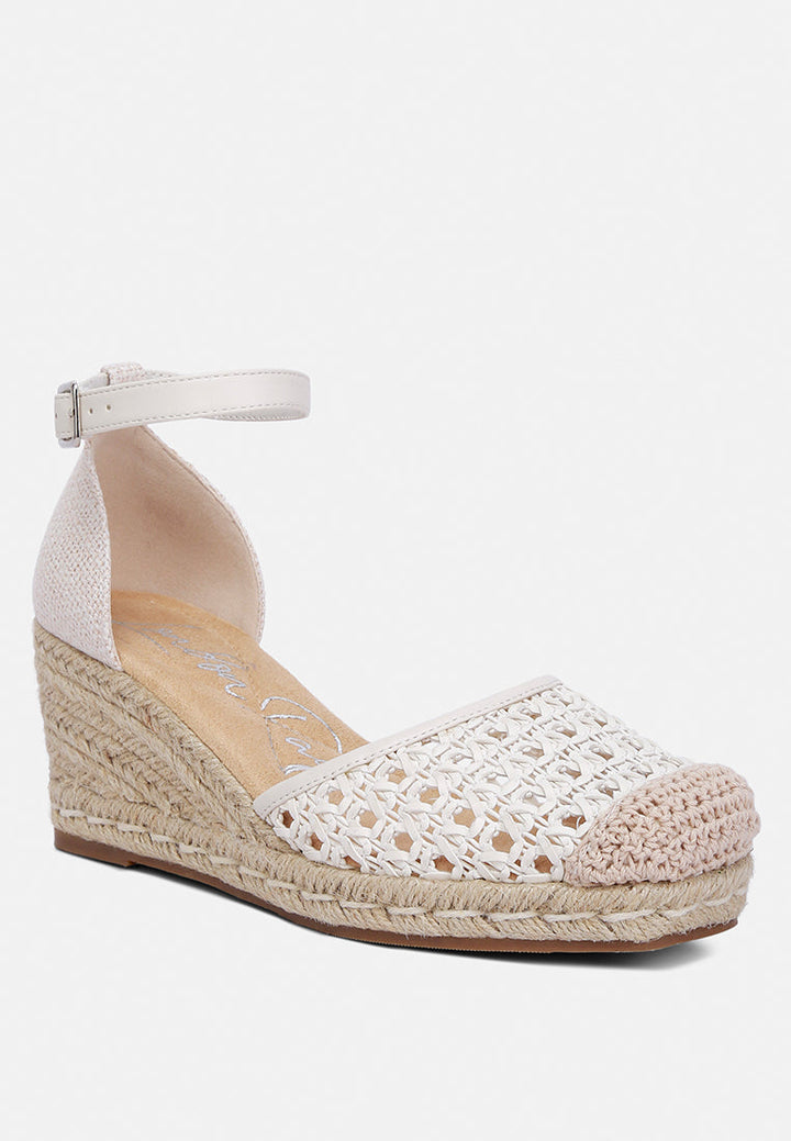 pin buckle wedge heel espradilles#color_white