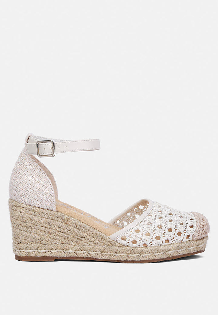 pin buckle wedge heel espradilles#color_white