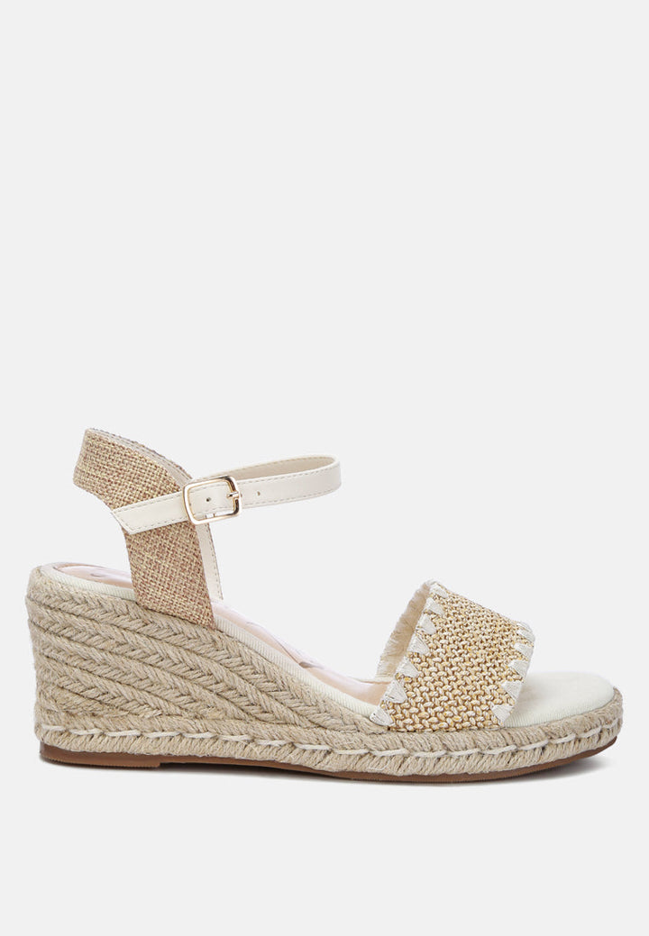 raffia wedge heel espadrilles#color_beige