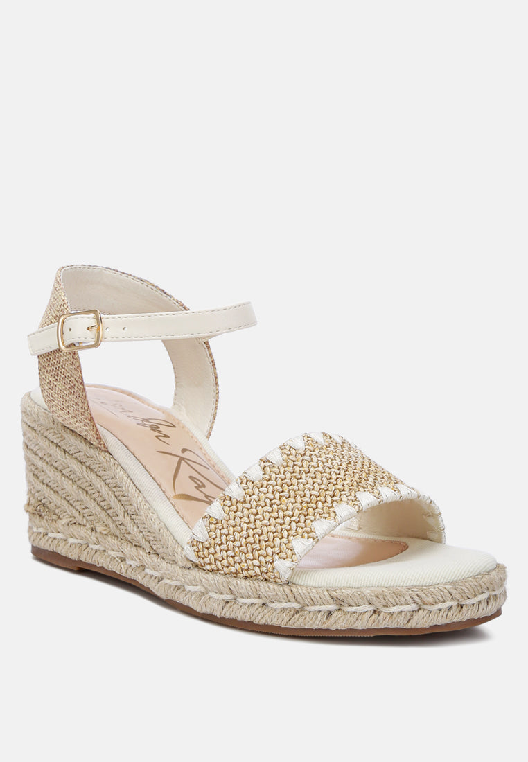 raffia wedge heel espadrilles#color_beige