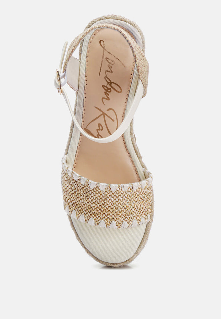 raffia wedge heel espadrilles#color_beige