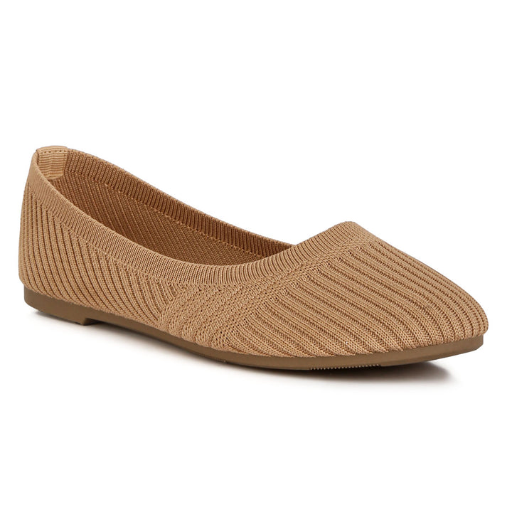 solid casual ballet flats#color_beige