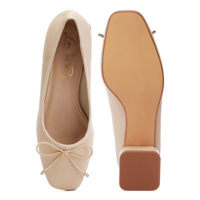 low block heel ballerinas#color_beige