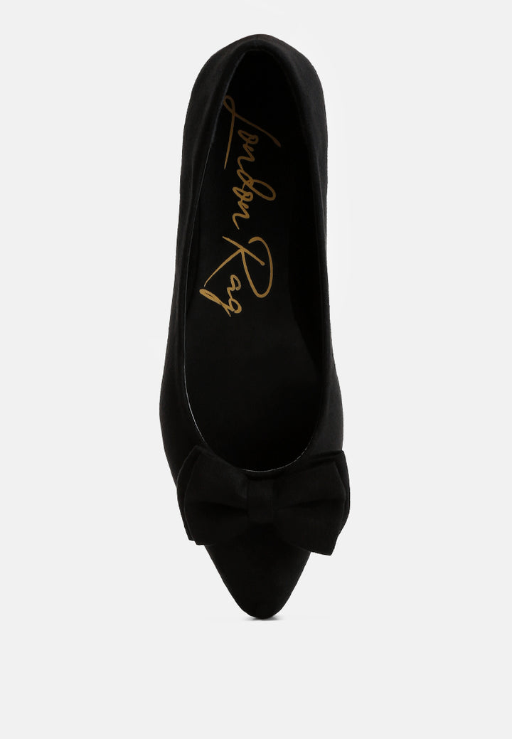 Women Micro Suede Bow Ballerinas