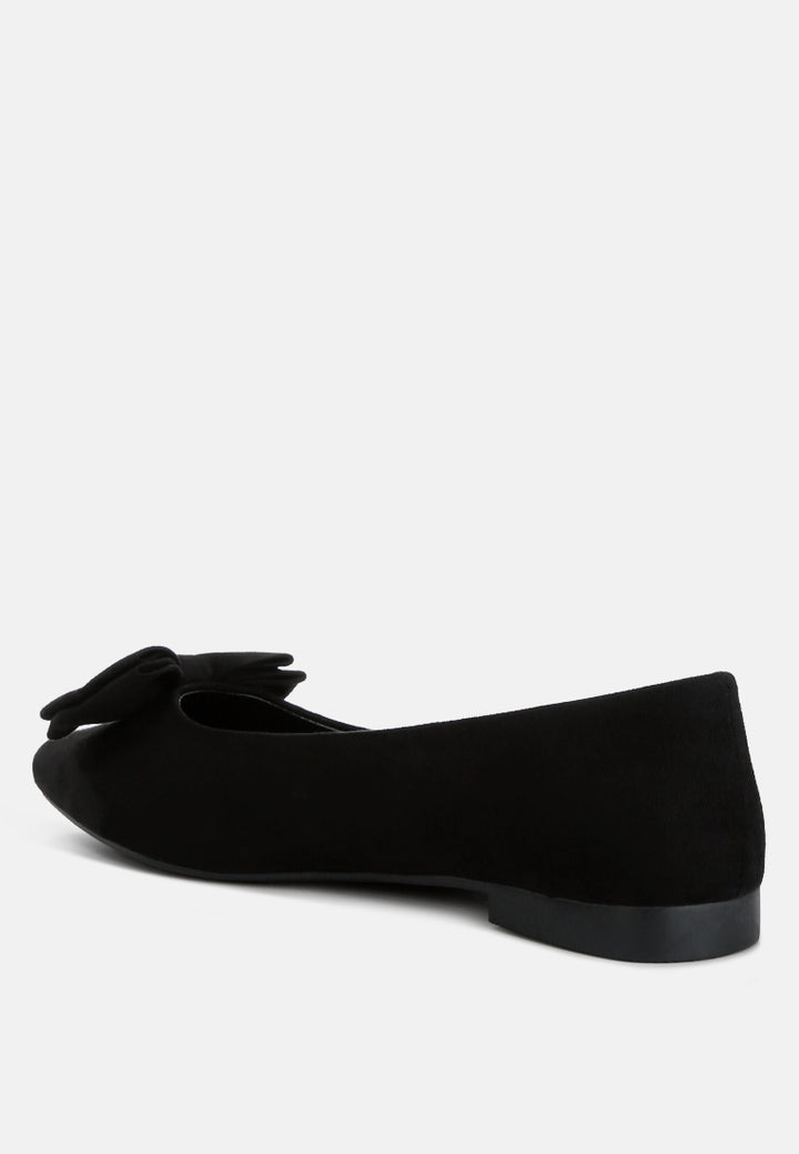 Women Micro Suede Bow Ballerinas