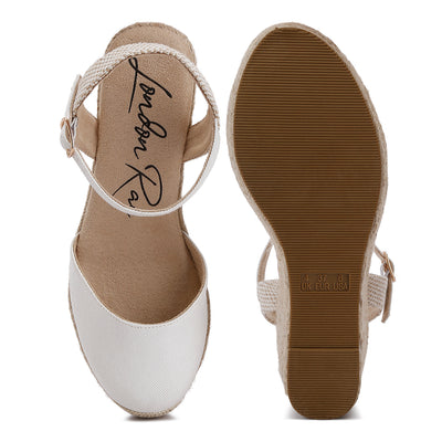 wedge espadrille sandals#color_white