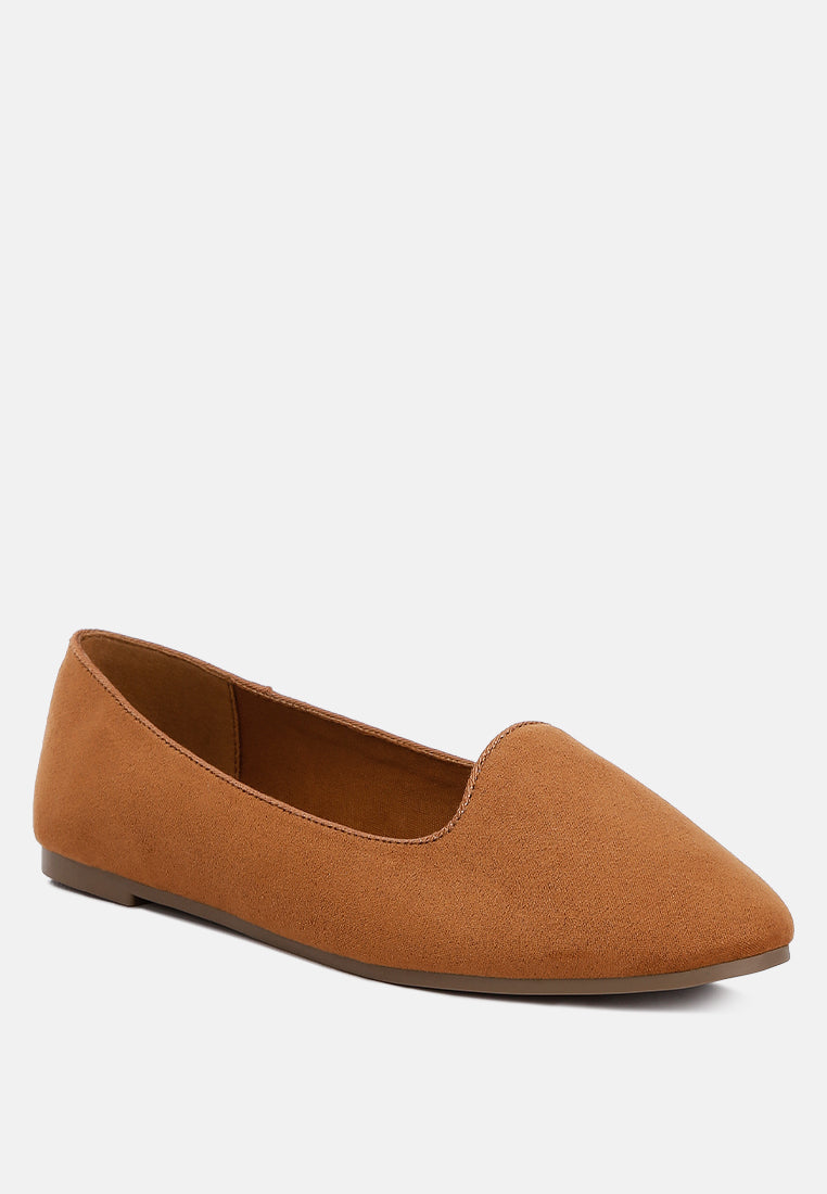 women casual flat ballerinas#color_tan