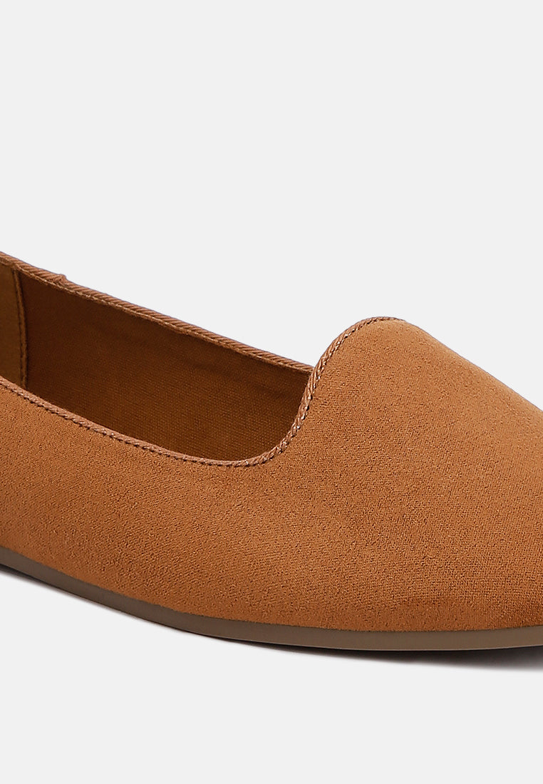 women casual flat ballerinas#color_tan