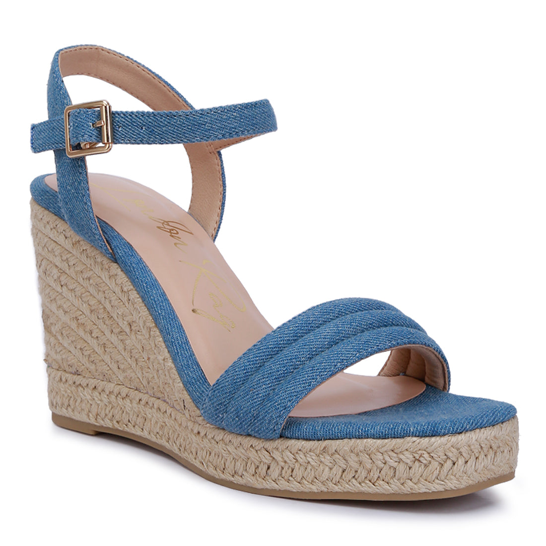 espadrilles high wedge sandals#color_blue