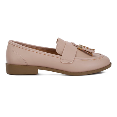 tassels detail loafers#color_nude