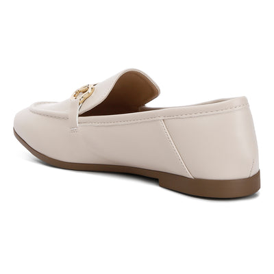 horsebit embellished loafers#color_off-white