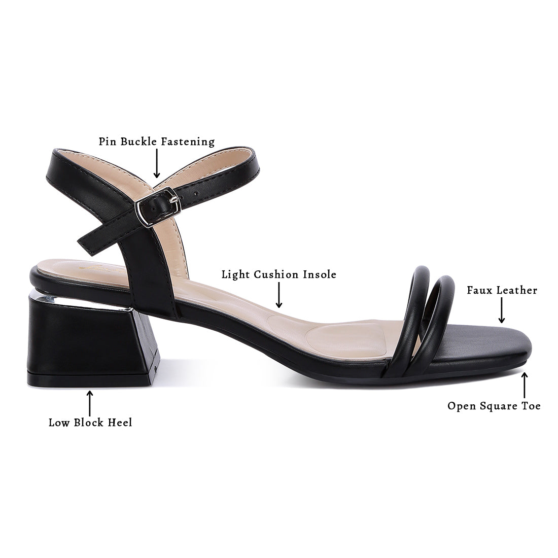 ankle strap low block heels#color_black