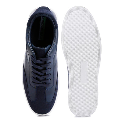 panelling detailed lace-up sneakers#color_navy