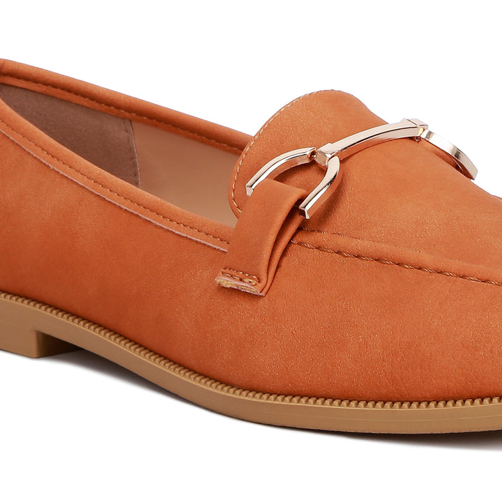 horsebit flat loafers#color_tan