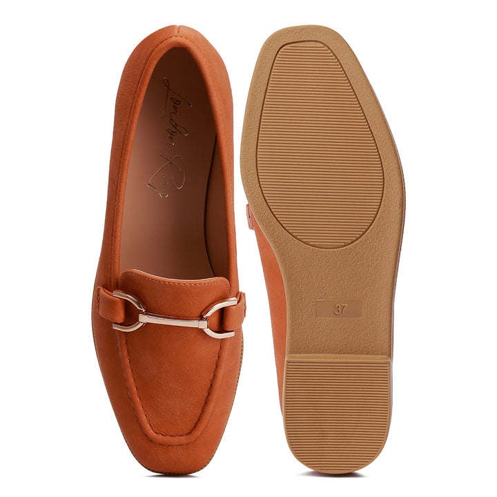 horsebit flat loafers#color_tan