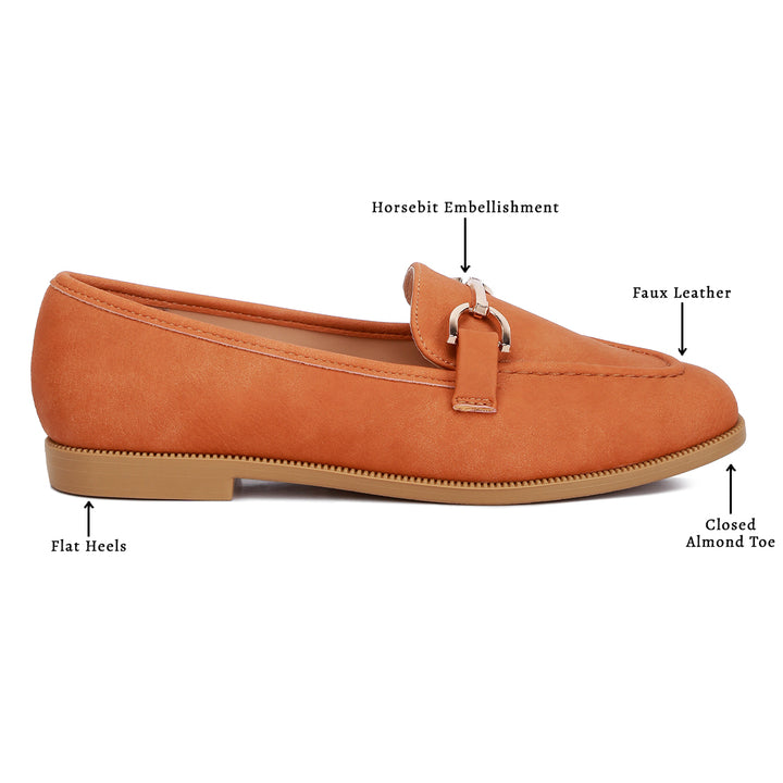 horsebit flat loafers#color_tan