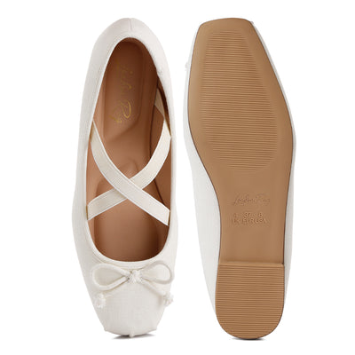 criss cross strap ballet flats#color_off-white