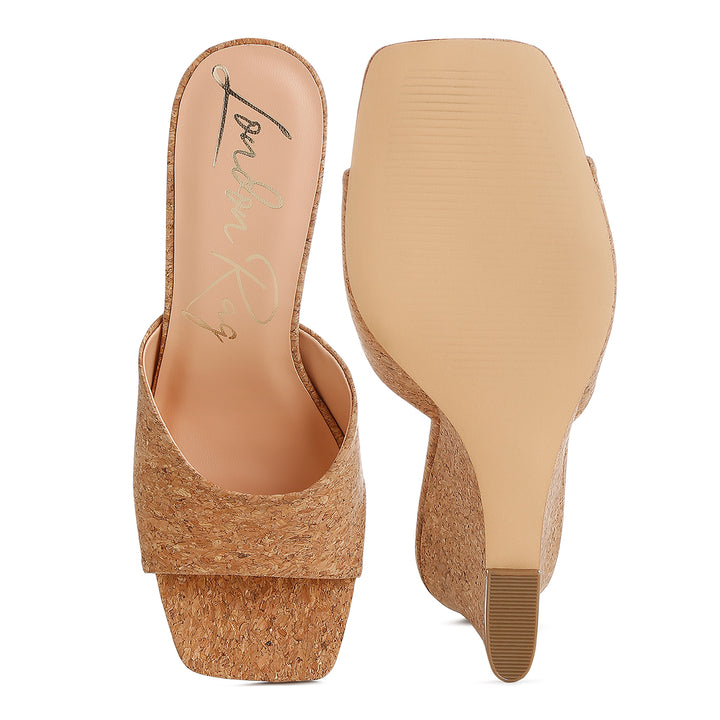 Cork Wedge Sandals