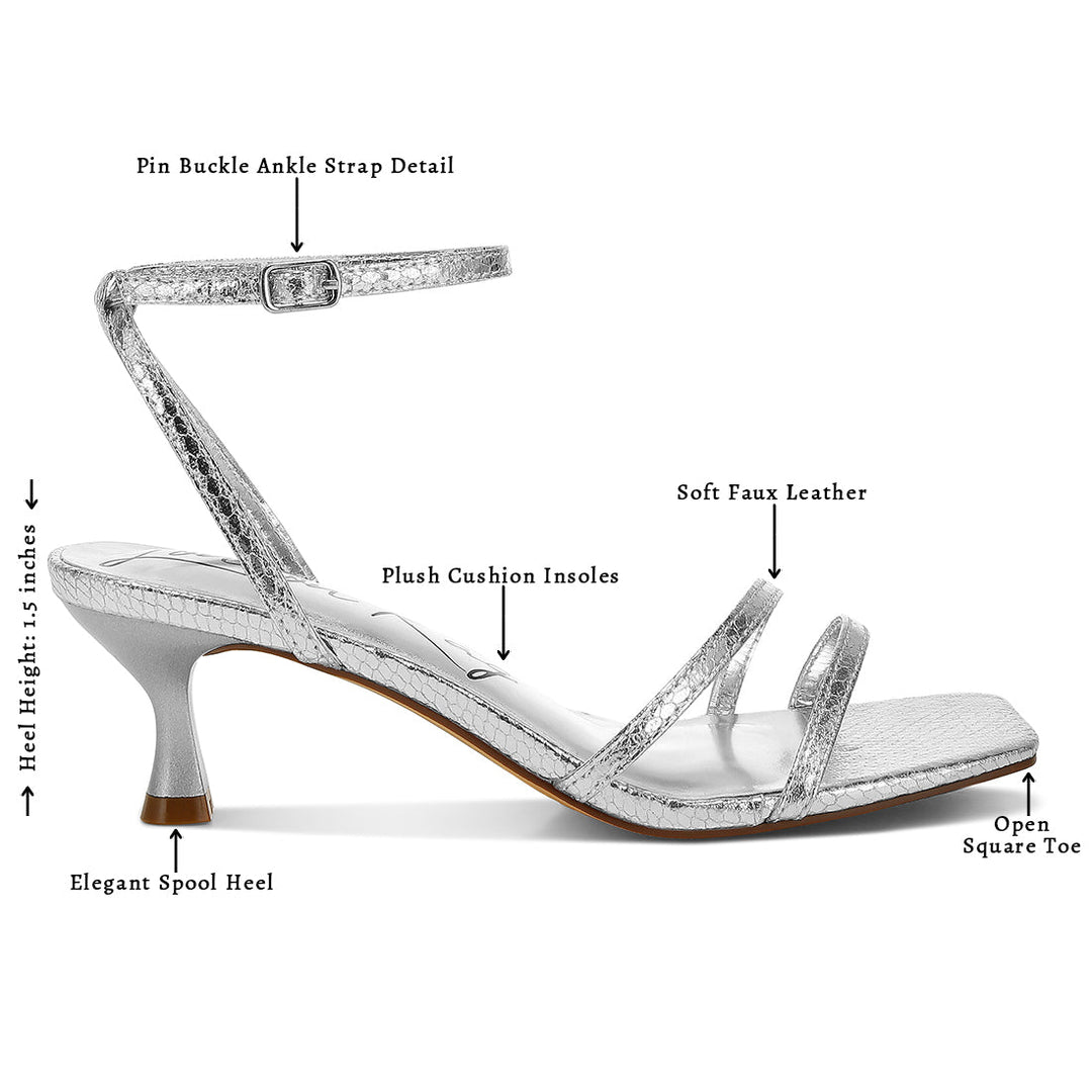 faux leather strappy sandals#color_silver