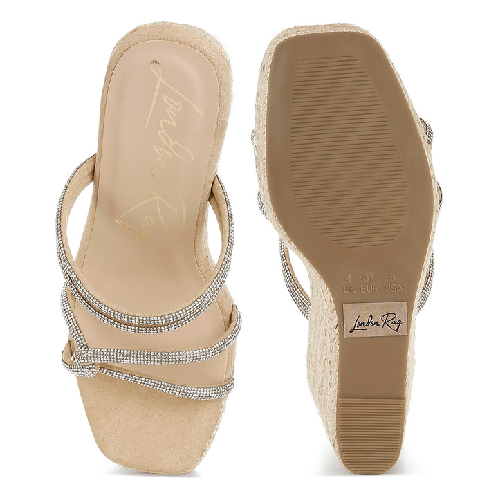 Rhinestones Embellished Espadrilles