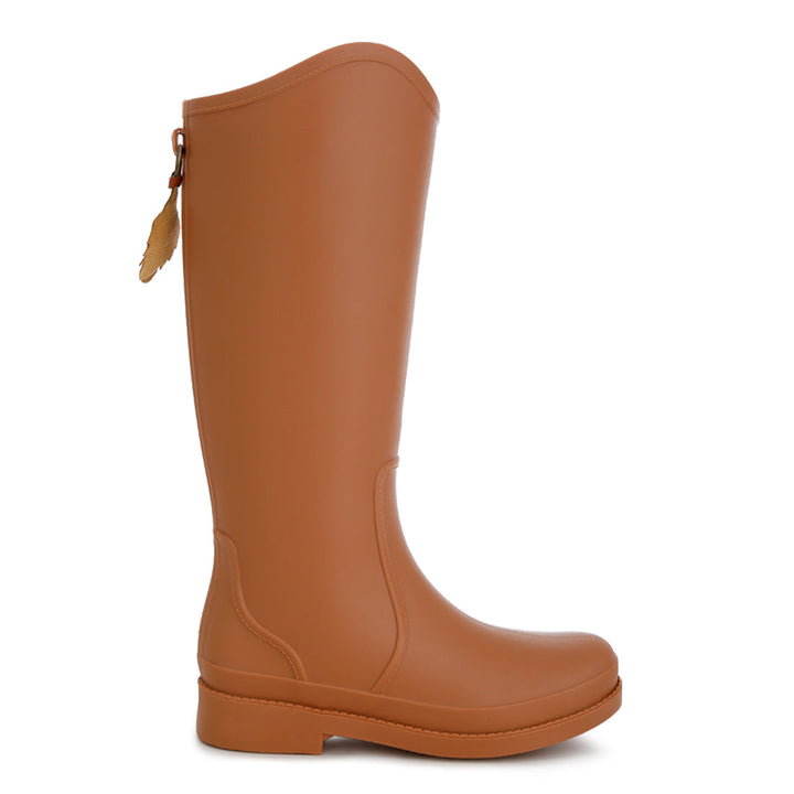 charm detail calf boots#color_brown