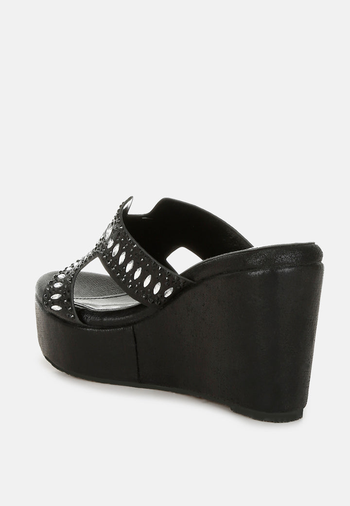 marnier diamante & rhinestone detail cut-out sandals#color_black