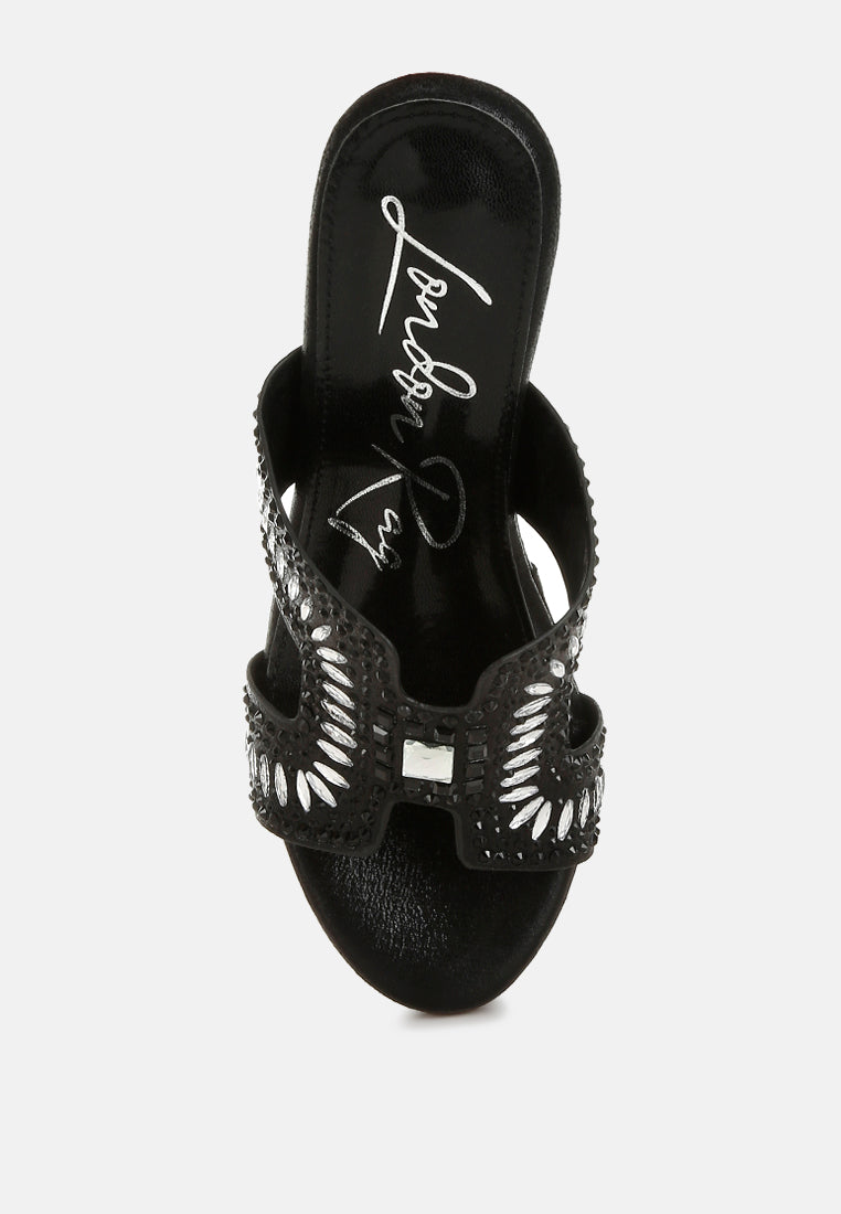 marnier diamante & rhinestone detail cut-out sandals#color_black
