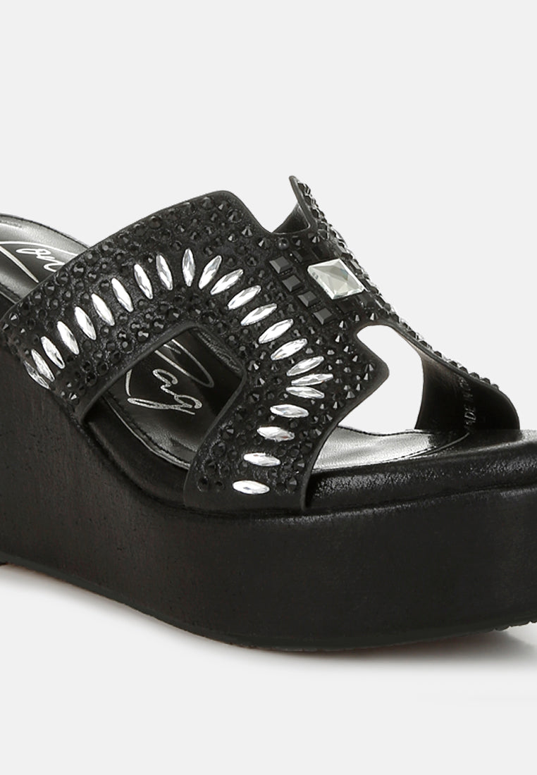 marnier diamante & rhinestone detail cut-out sandals#color_black