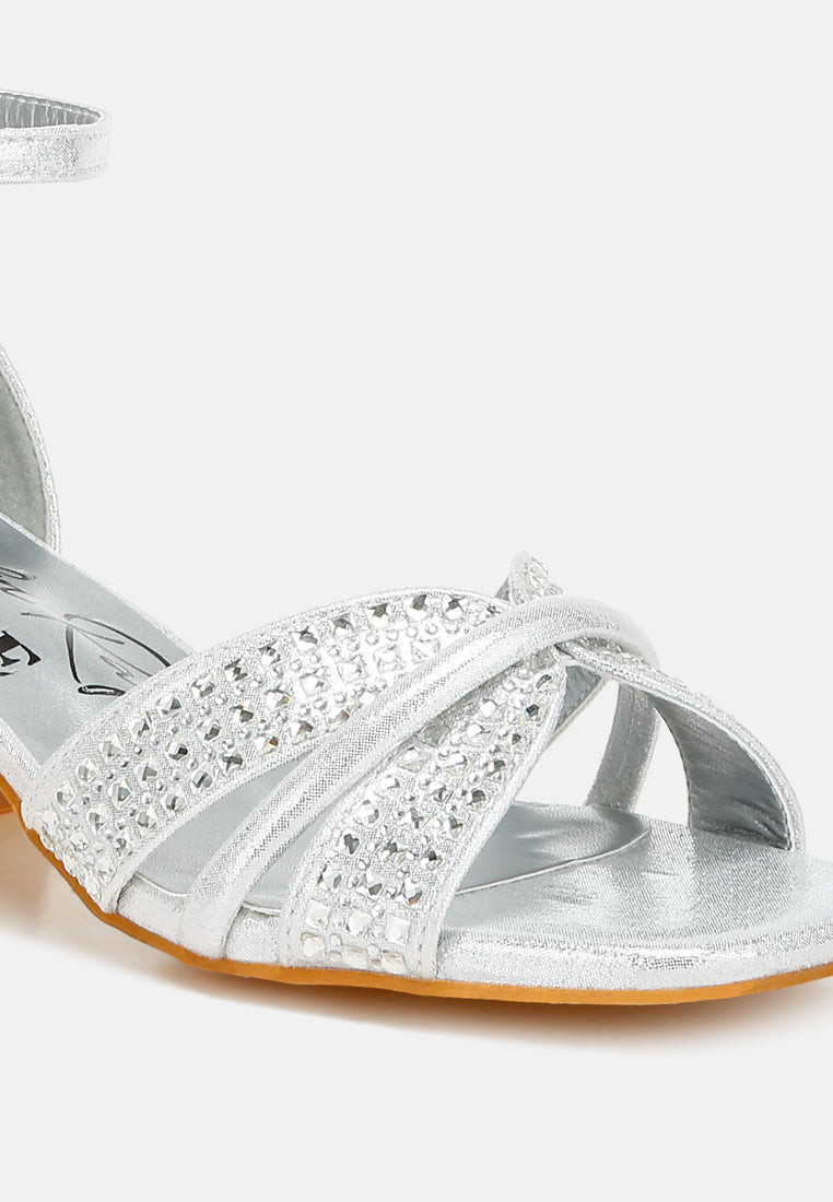 low block heel rhinestone sandals#colour_silver