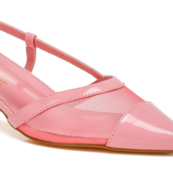 mesh slingback sandals#color_pink