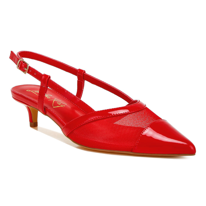 mesh slingback sandals#color_red